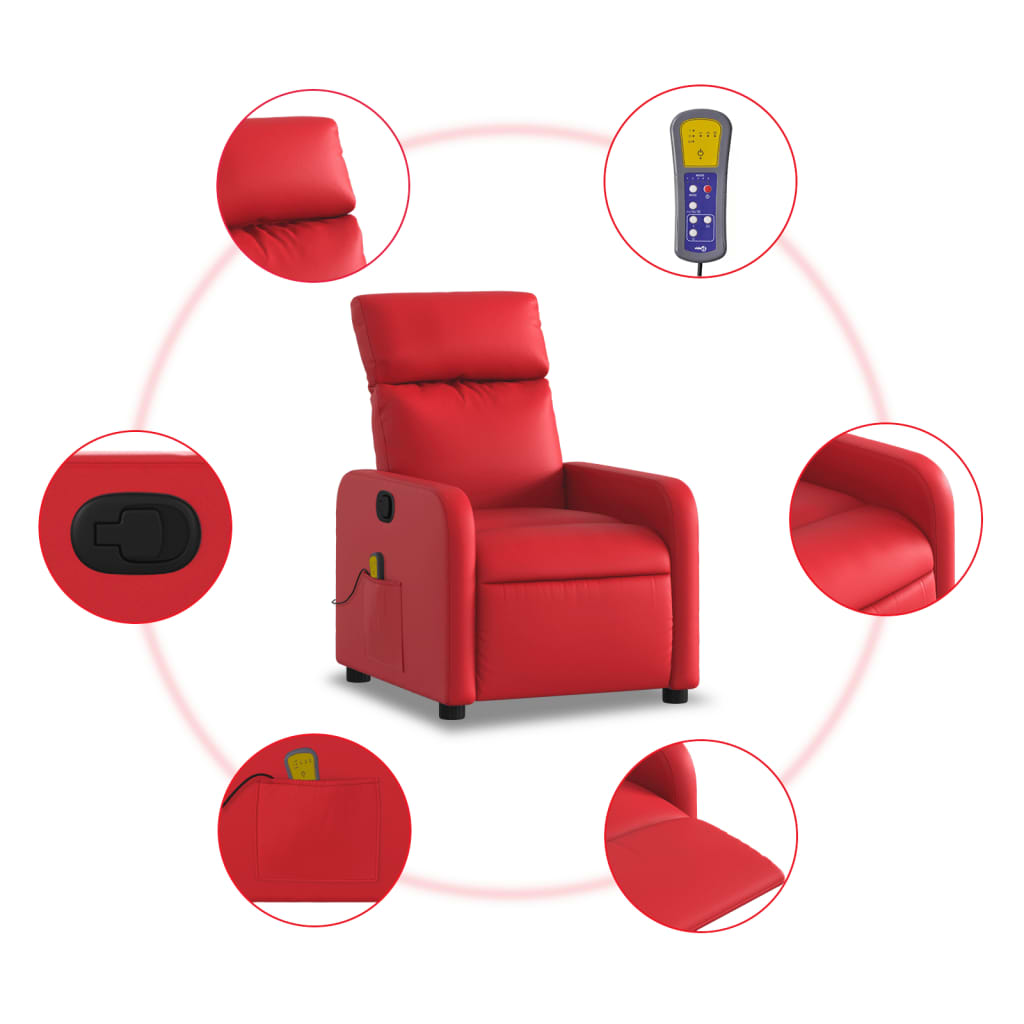 massage chair red imitation leather