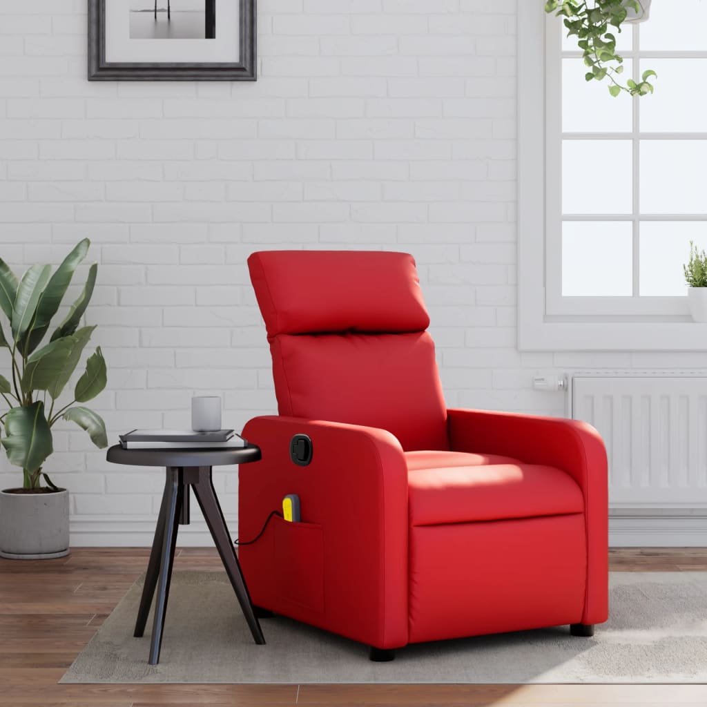 massage chair red imitation leather