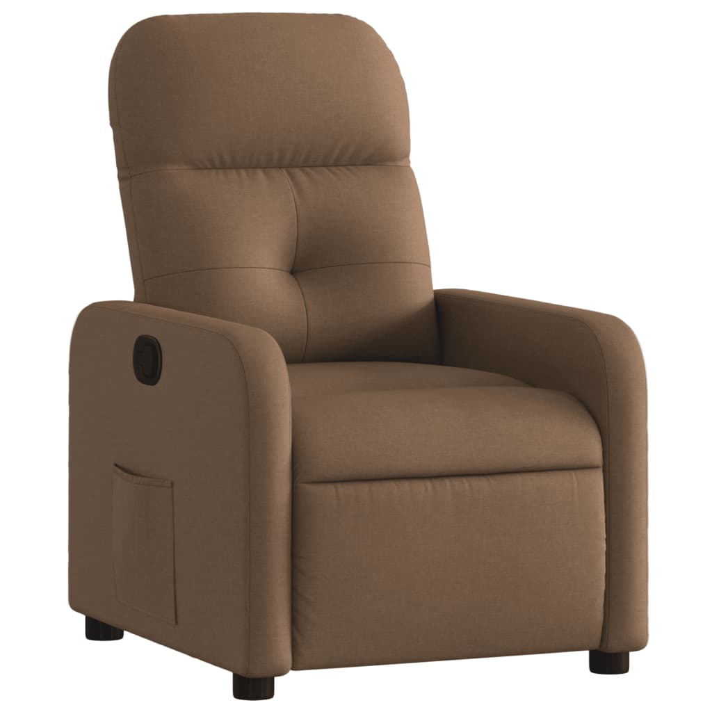 Relaxing Chair Brown Fabric