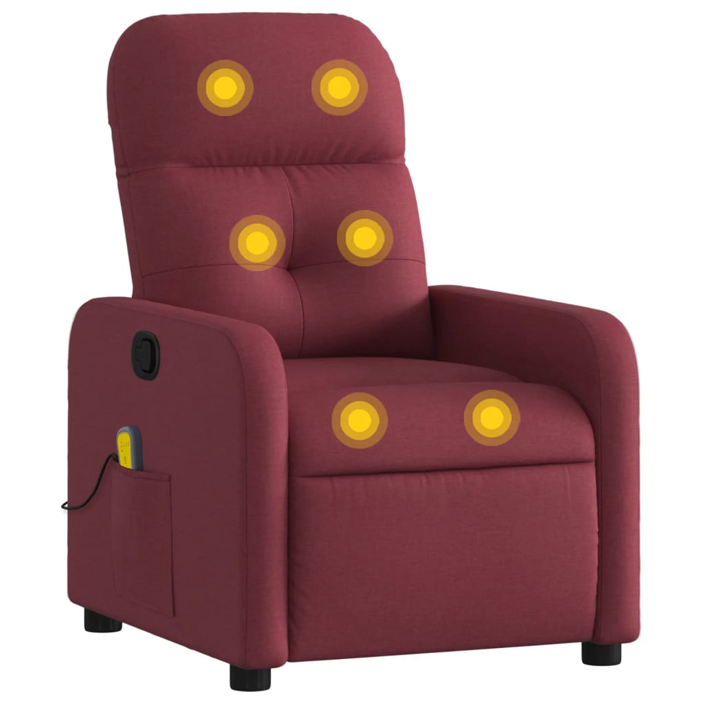 massage chair wine red fabric