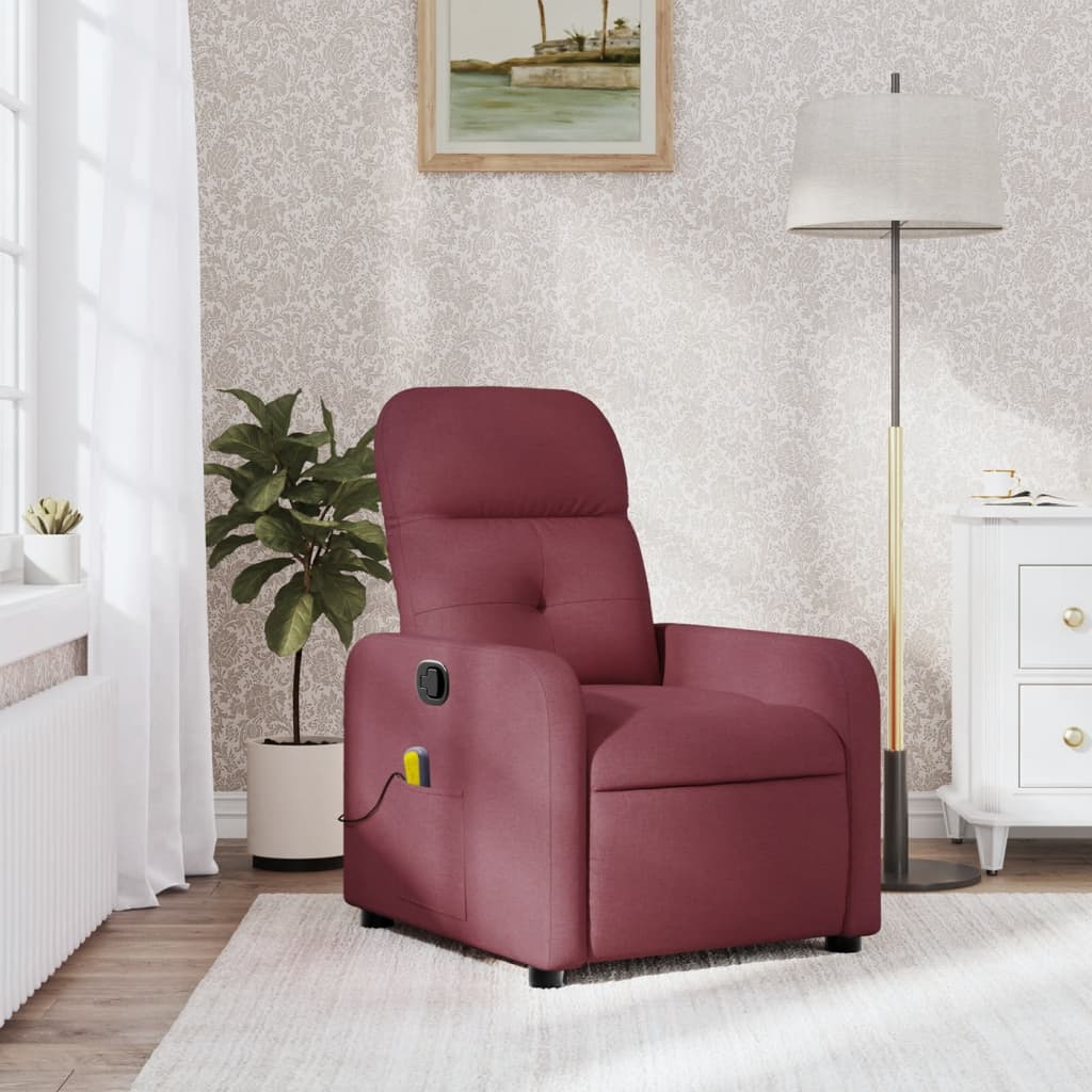 massage chair wine red fabric