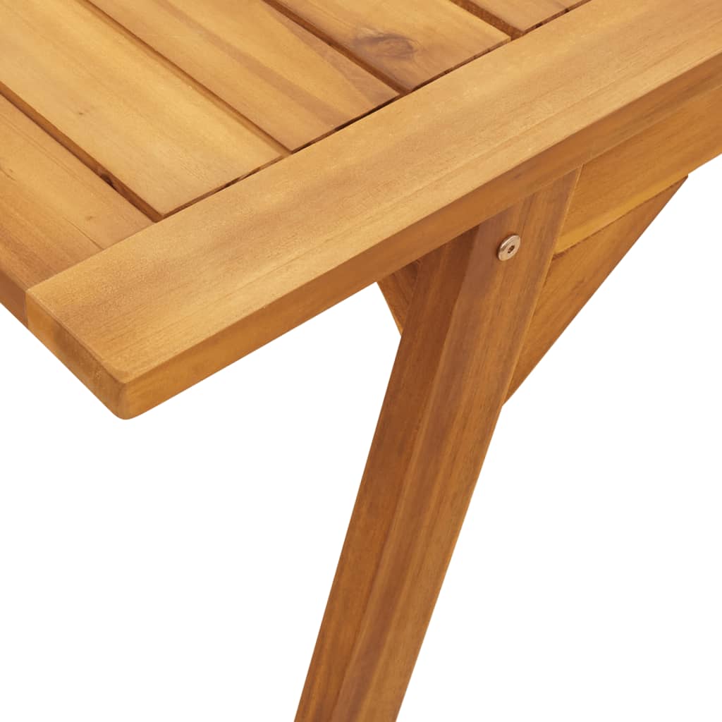 Garden dining table 110x56x75 cm solid acacia wood