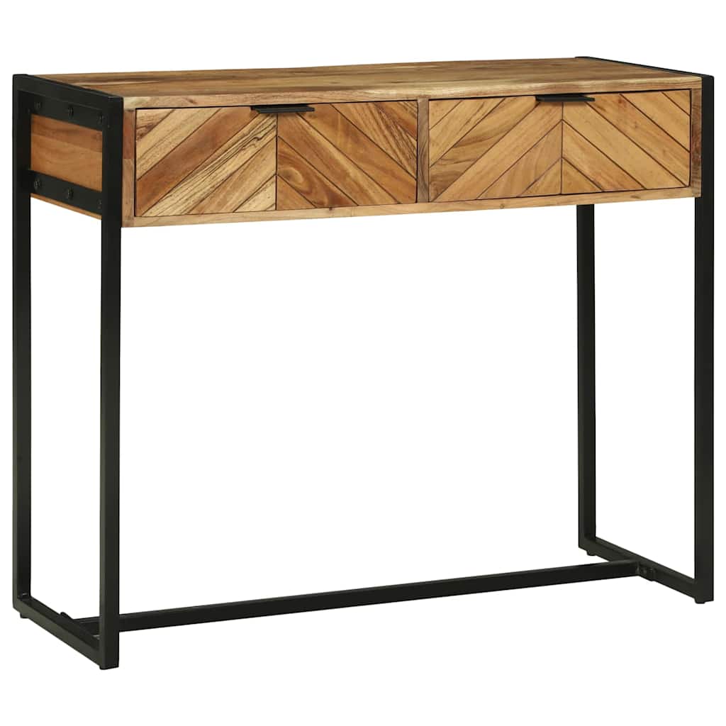 Konsolentisch Braun 90 x 35 x 75 cm massives Mangoholz