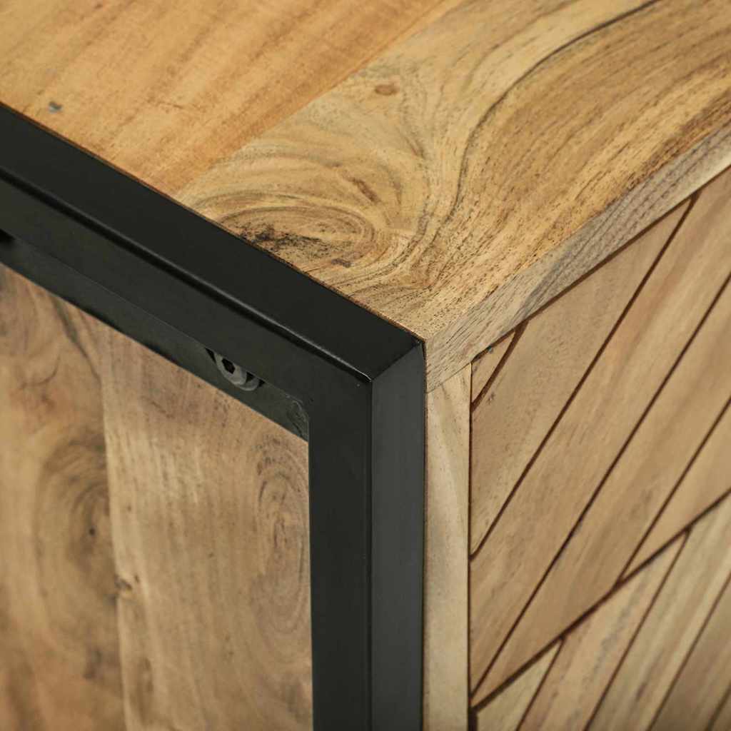 Sideboard Braun 100 x 30 x 75 cm Massivholz Akazie