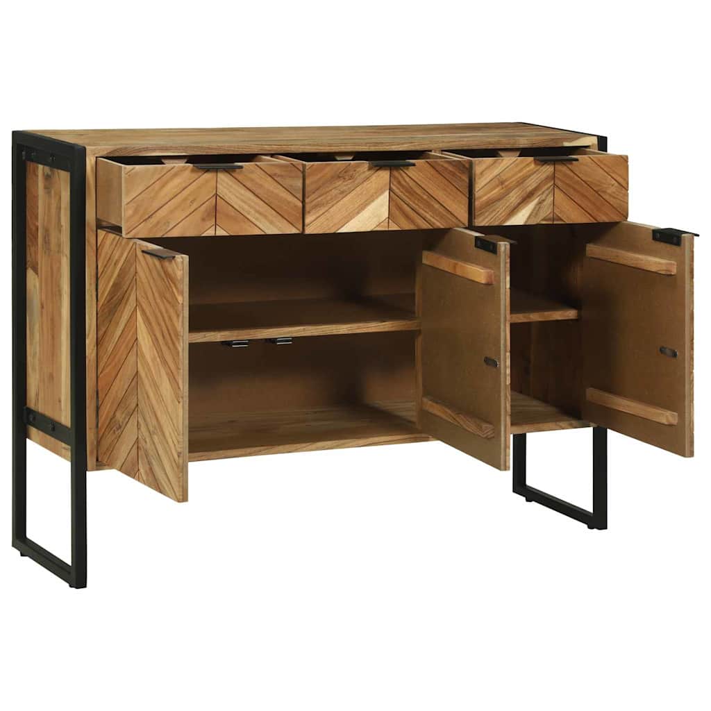 Sideboard Braun 100 x 30 x 75 cm Massivholz Akazie