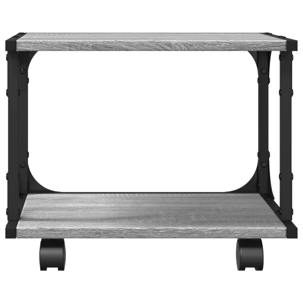 Druckerständer 2 Ablagen Grau Sonoma 41x28x33,5cm Holzwerkstoff
