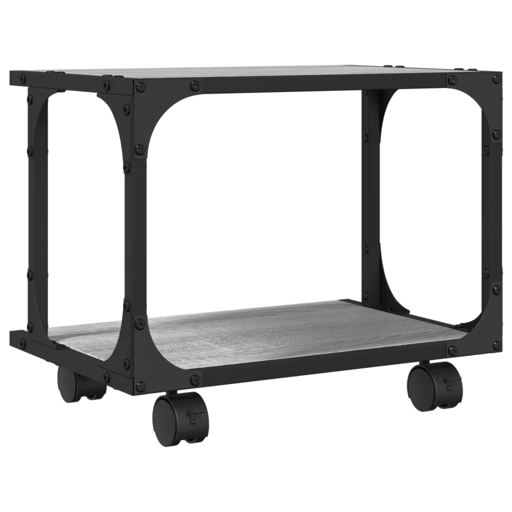 Druckerständer 2 Ablagen Grau Sonoma 41x28x33,5cm Holzwerkstoff
