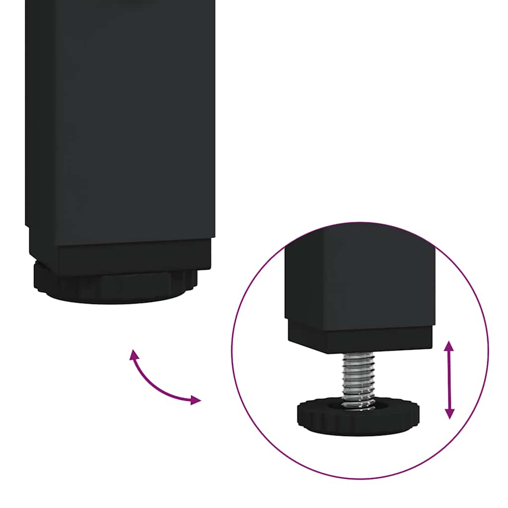 Druckerständer 3 Ablagen Braun Eichen-Optik 50x41x75 cm