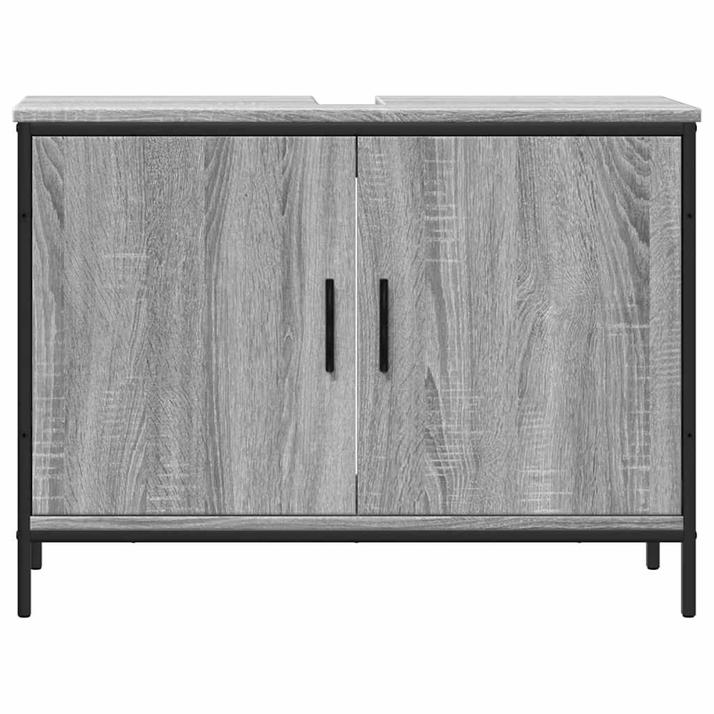 Waschbeckenunterschrank Grau Sonoma 80x30x60 cm Holzwerkstoff