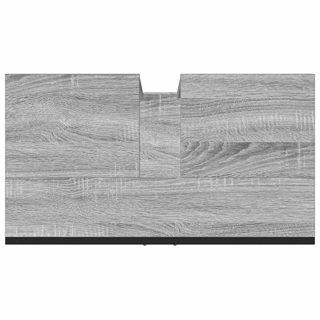 Waschbeckenunterschrank Grau Sonoma 60x33x60 cm Holzwerkstoff