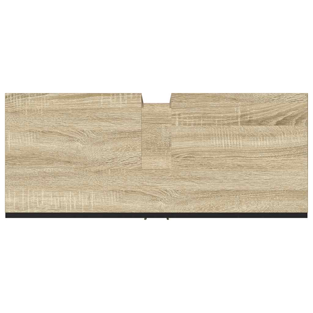 Waschbeckenunterschrank Sonoma-Eiche 80x33x60 cm Holzwerkstoff