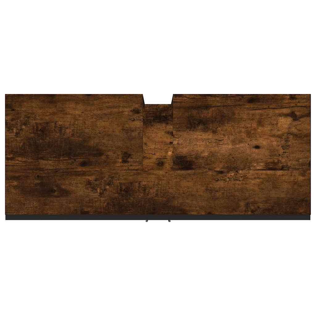Waschbeckenunterschrank Räuchereiche 80x33x60 cm Holzwerkstoff
