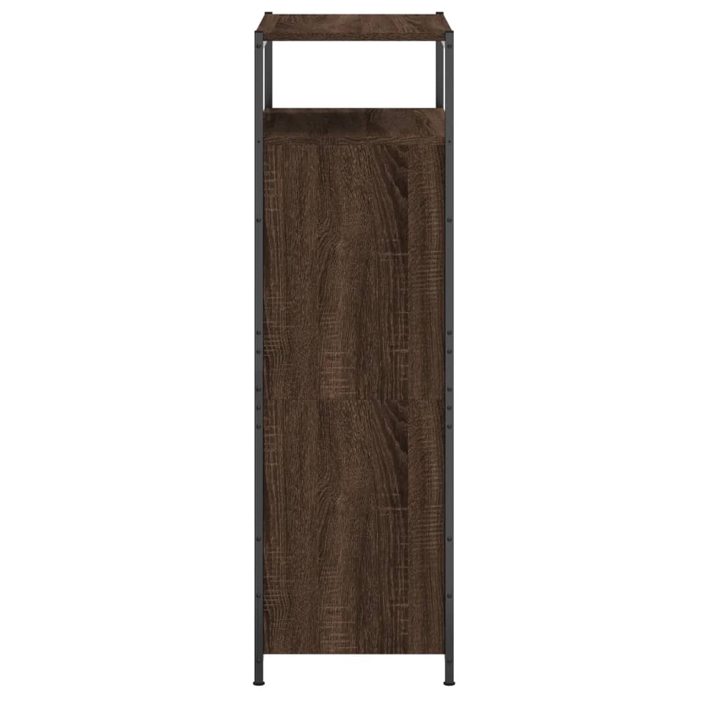 Shoe Cabinet Brown Oak Look 60x34x112 cm Wood Material