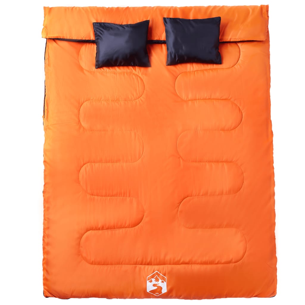 Double Sleeping Bag with Pillow Adults Camping 3-4 Seasons