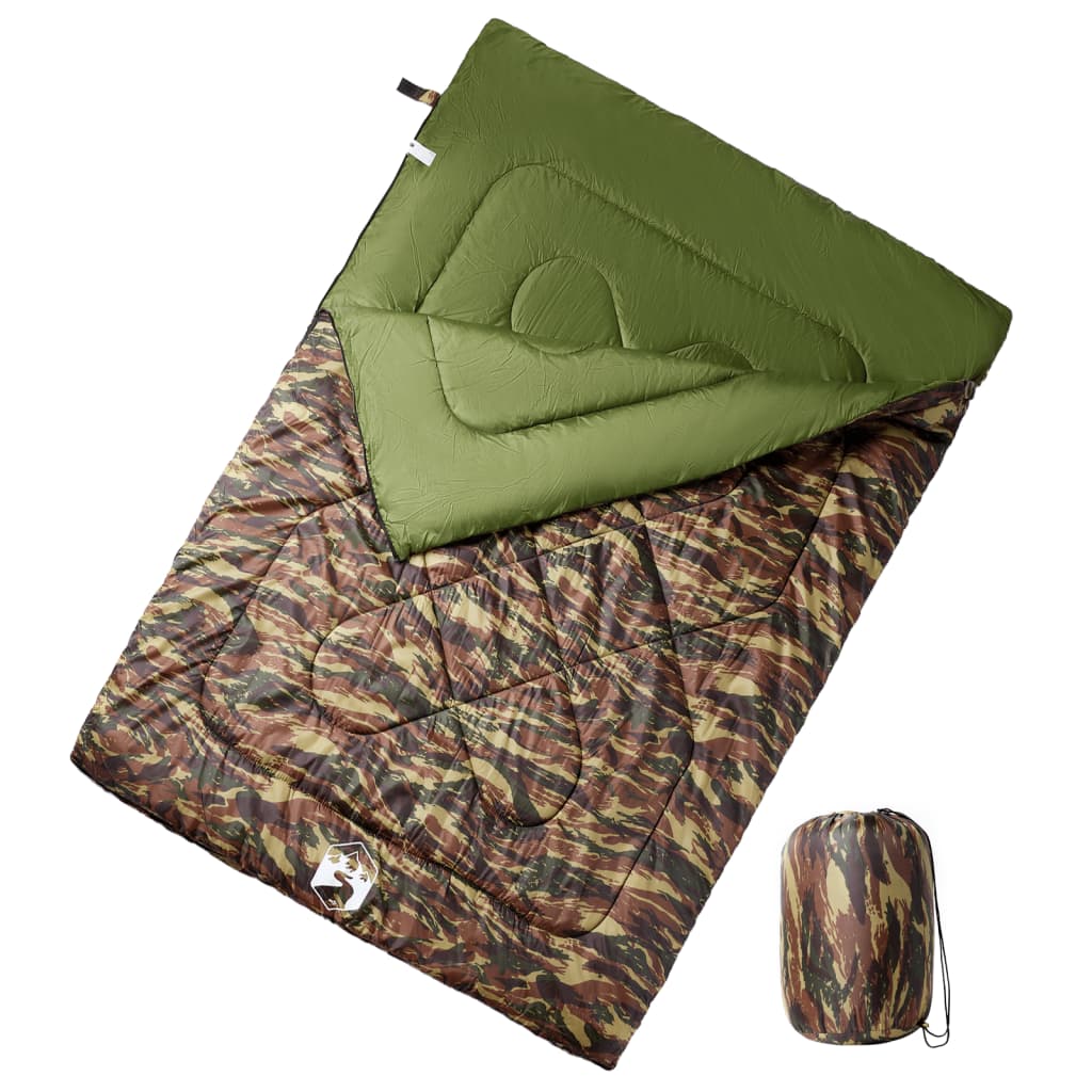 Double Sleeping Bag with Pillow Adults Camping 3-4 Seasons