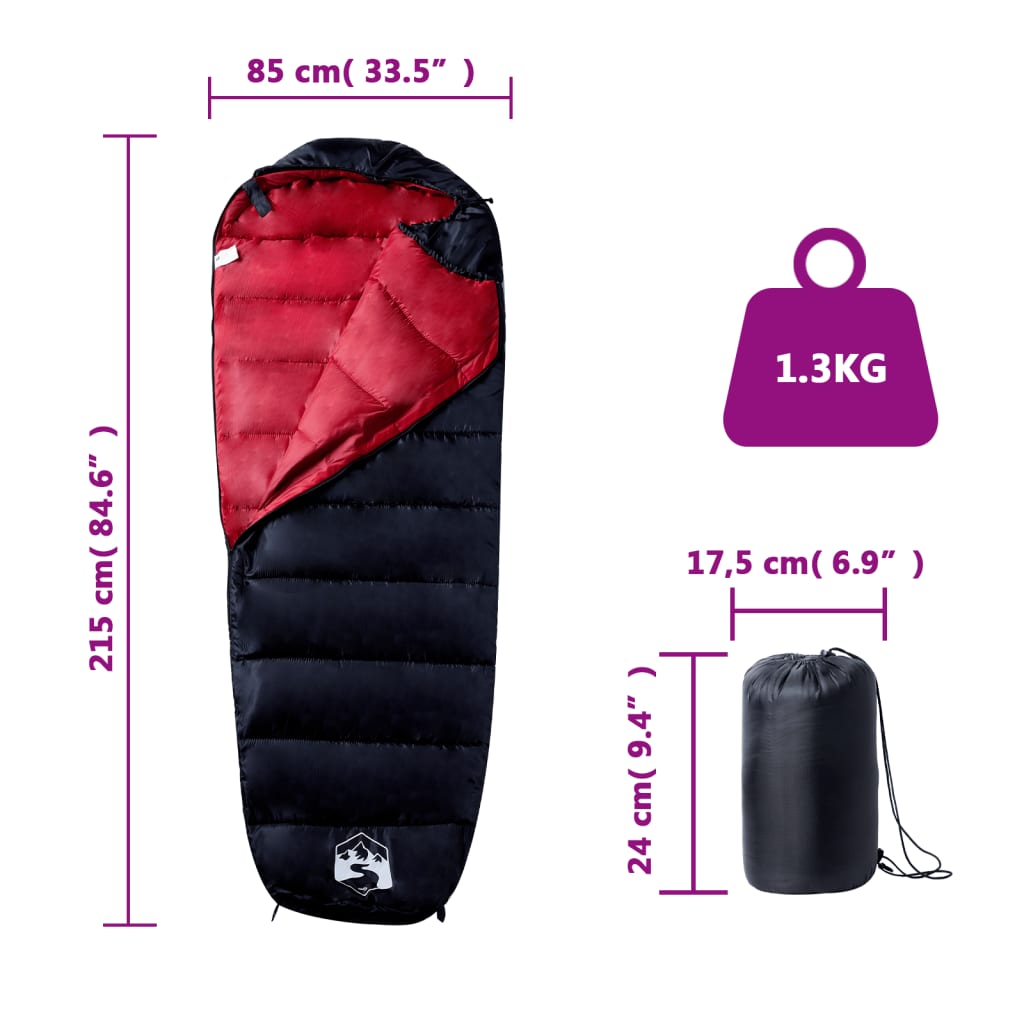 Mummy sleeping bag for adults camping 3 seasons