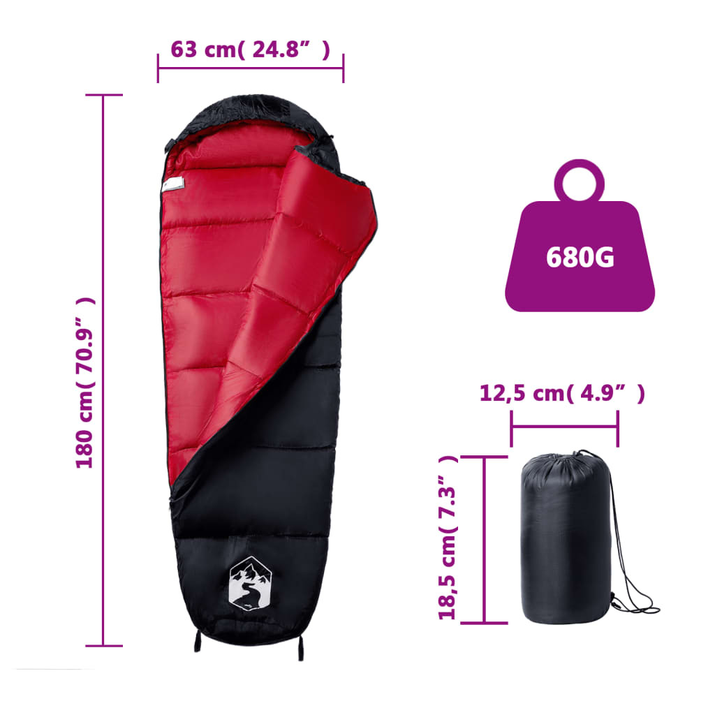 Mummy sleeping bag for adults camping 3 seasons