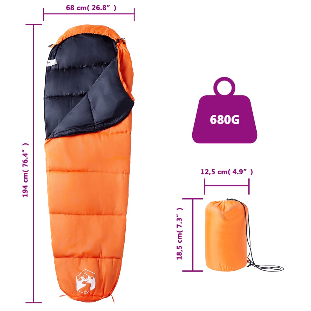 Mummy sleeping bag for adults camping 3 seasons