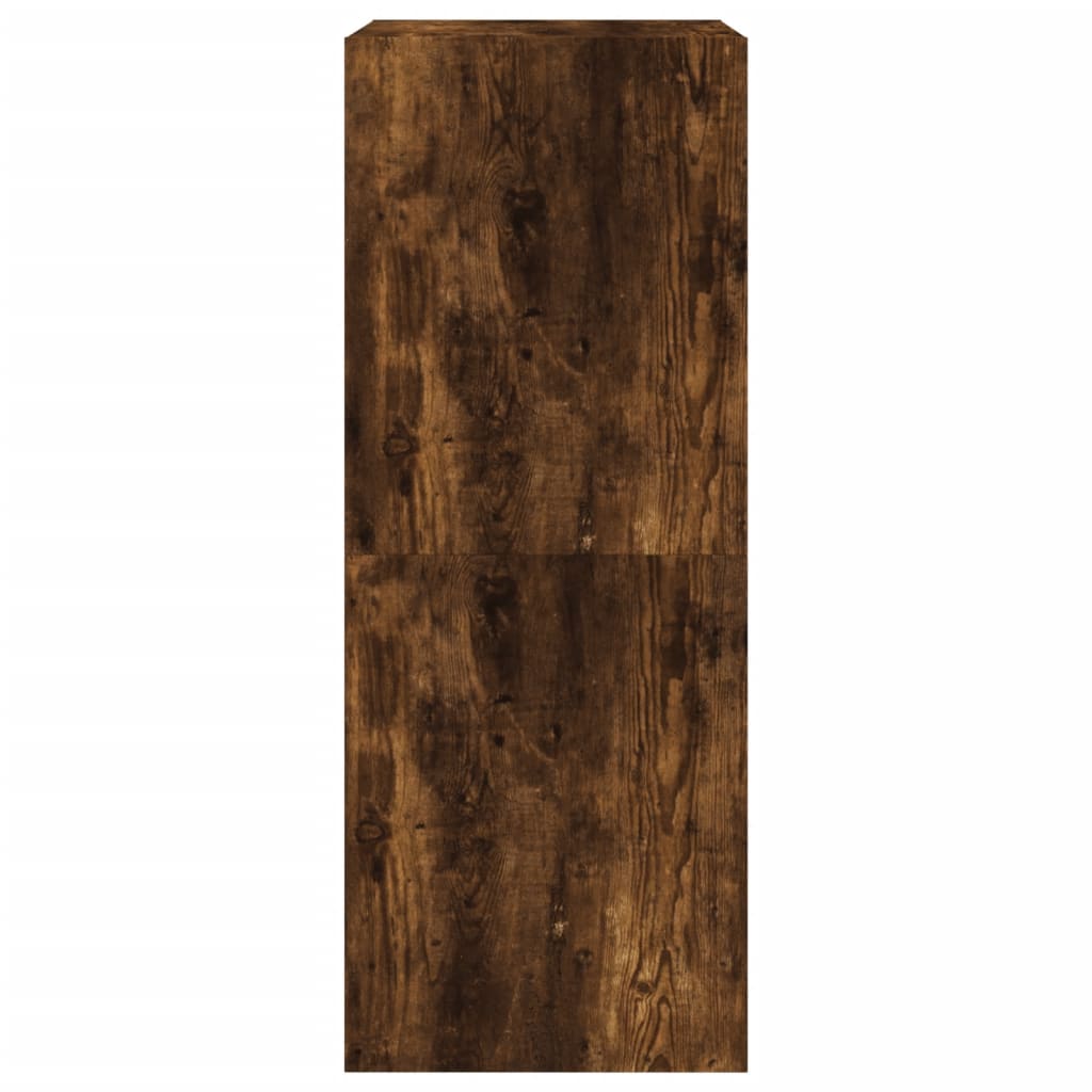 Shoe cabinet with 2 flaps smoked oak 80x42x108 cm