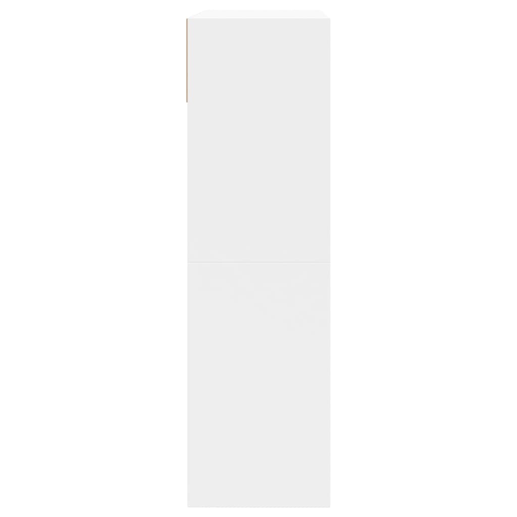 Shoe cabinet with 2 flaps white 80x34x116 cm