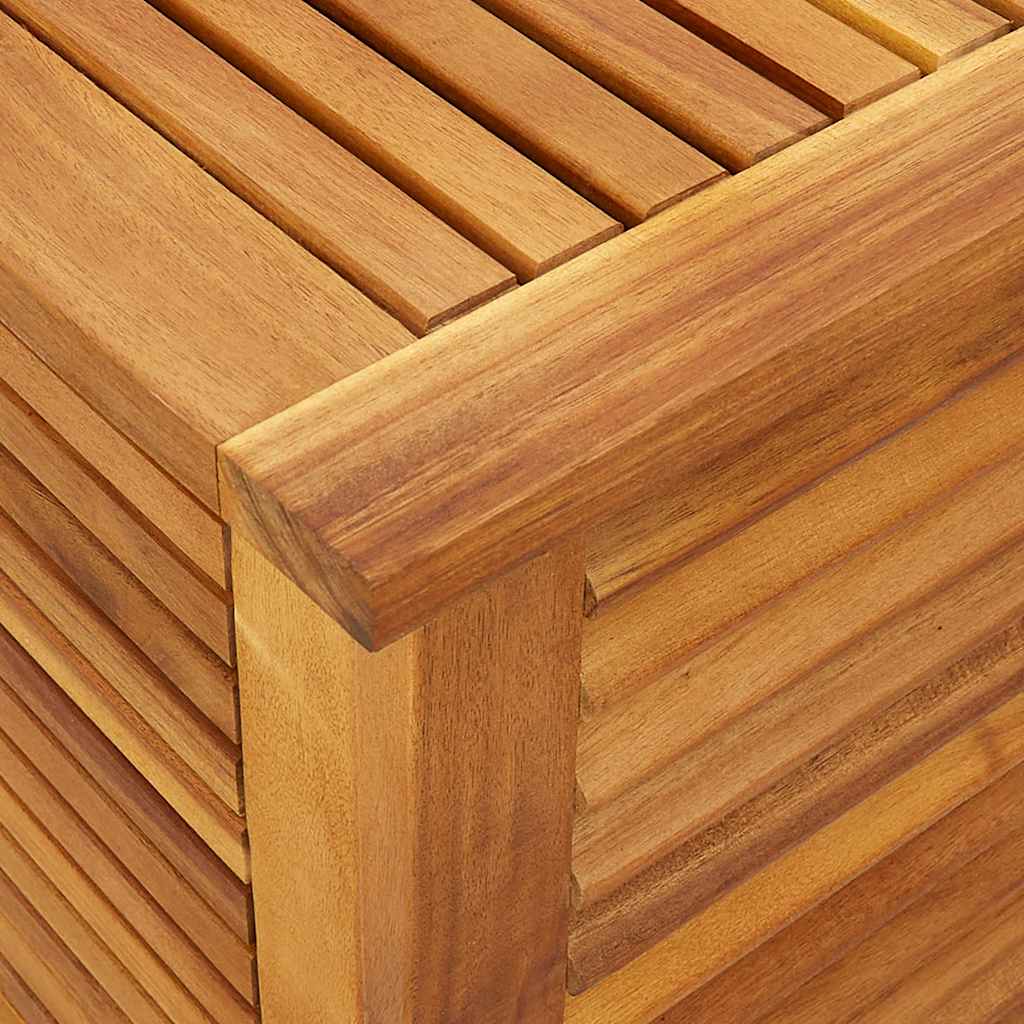 Gartenbox mit Lüftungsschlitzen 113x50x56 cm Massivholz Akazie