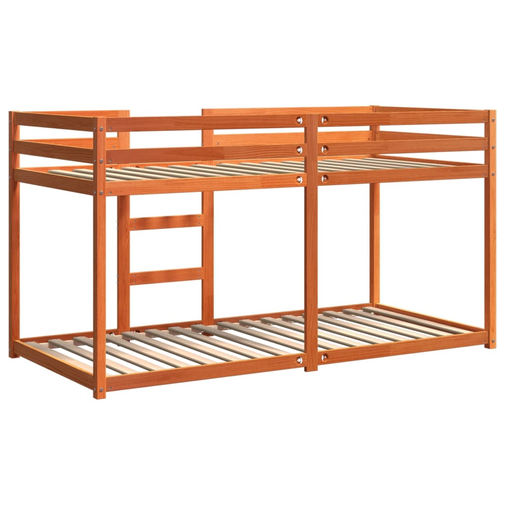 Etagenbett Wachsbraun 75x190 cm Massivholz Kiefer