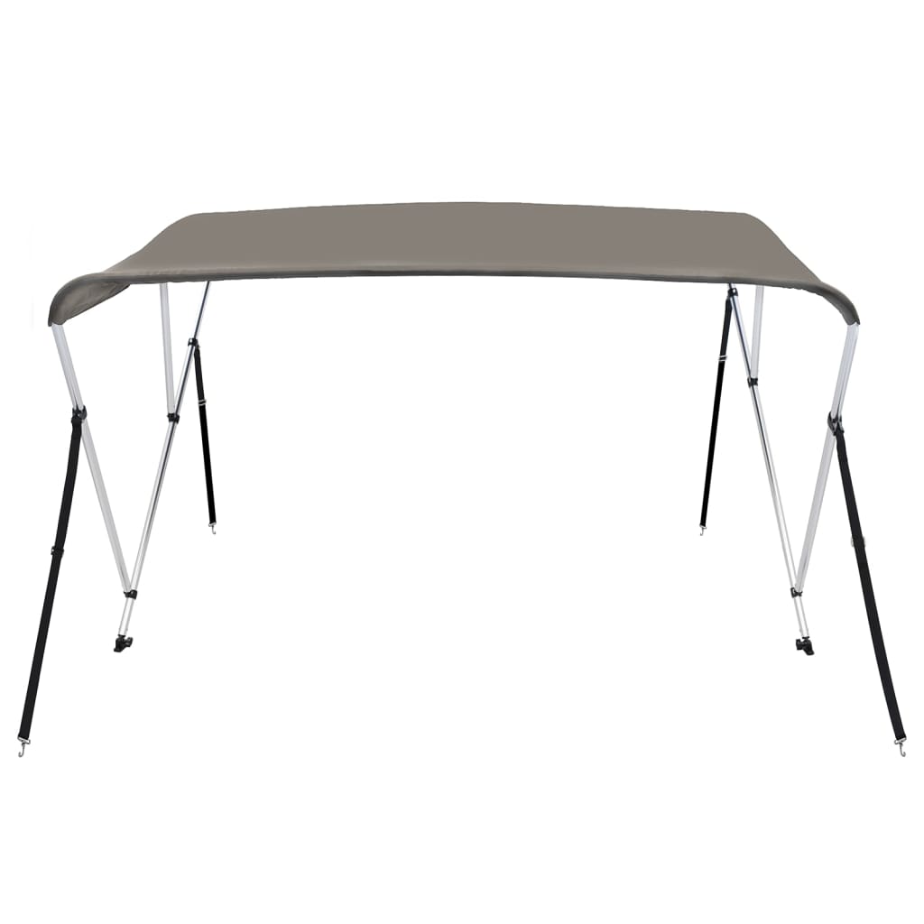 3-Bow Bimini-Top Grau 183x140x137 cm