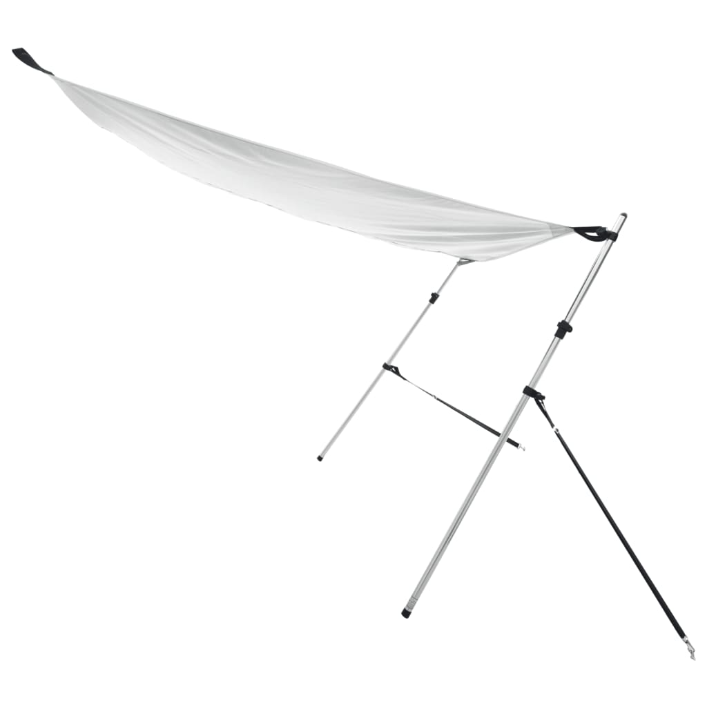 T-Top-Beschattungsverlängerung Weiß 170x170x(115-183) cm