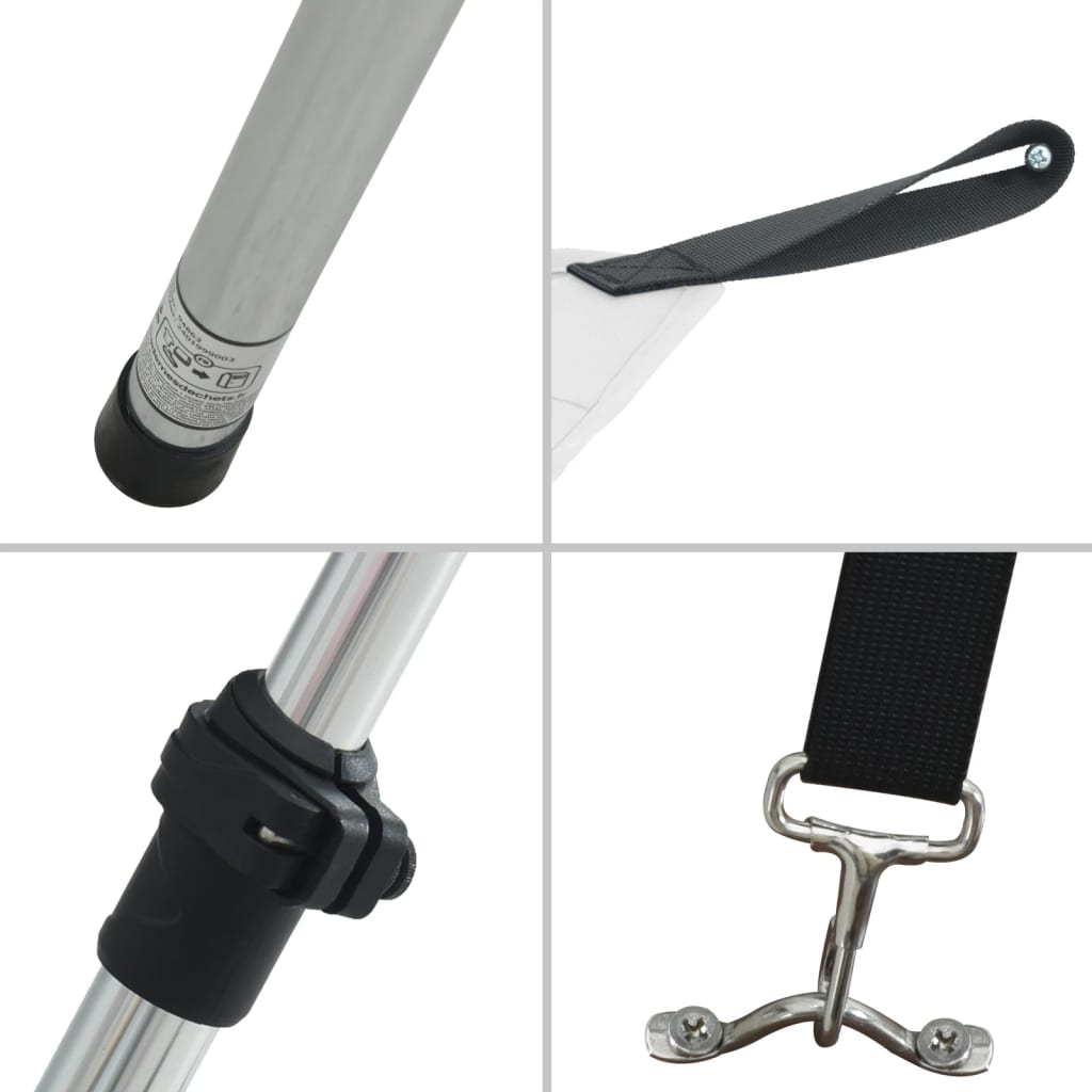 T-Top-Beschattungsverlängerung Weiß 170x170x(115-183) cm