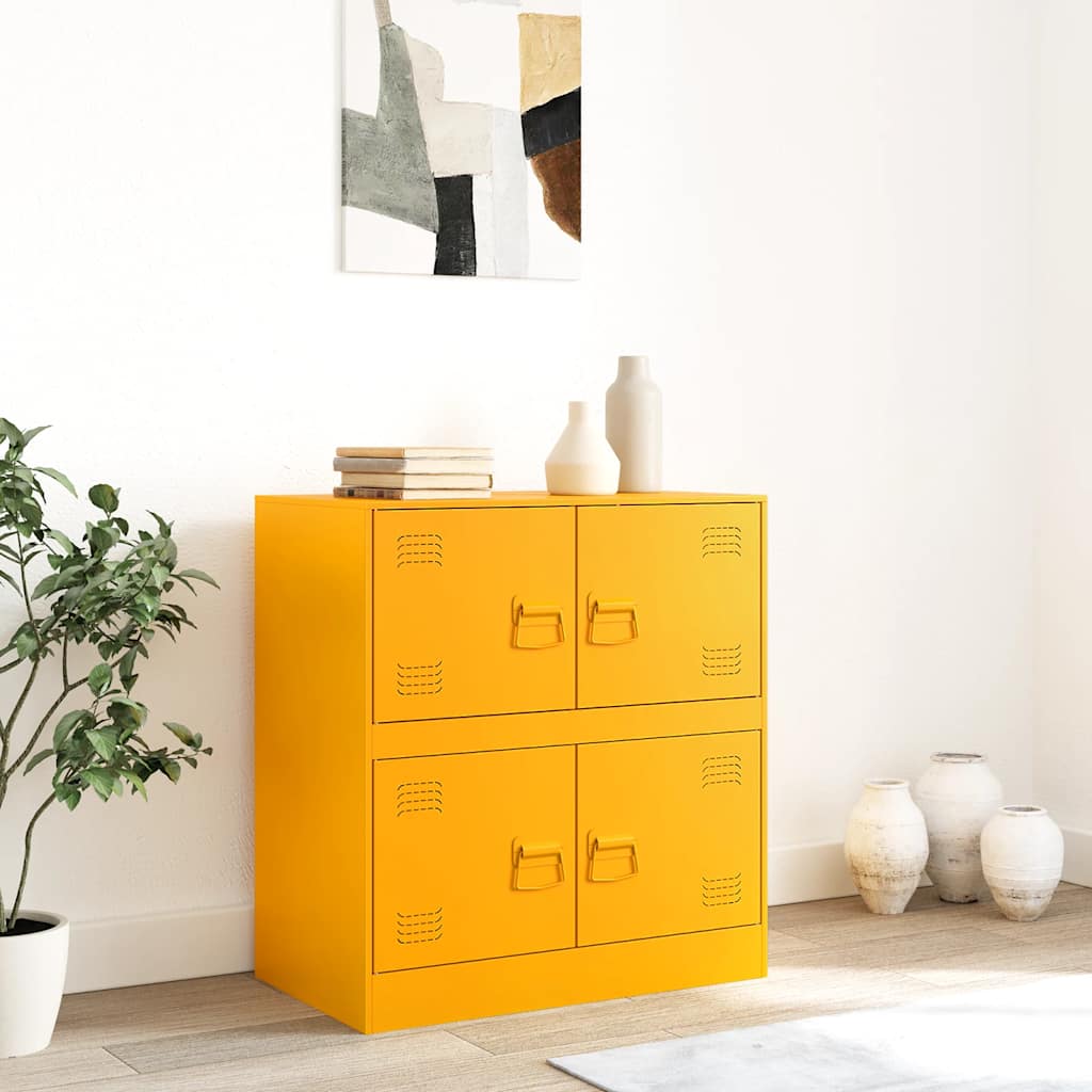 Sideboard Senfgelb 67x39x73 cm Stahl