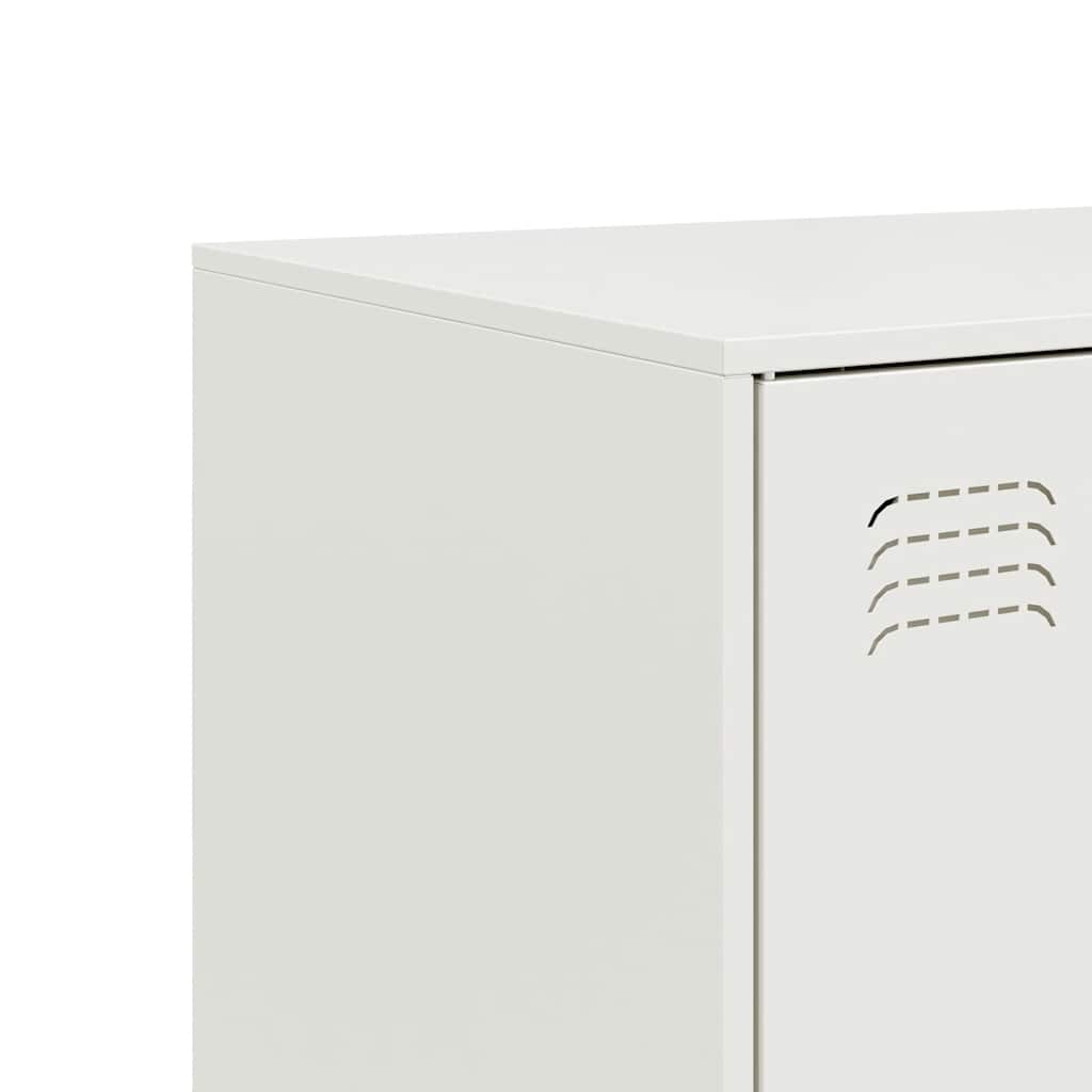 Sideboard Weiß 67x39x107 cm Stahl