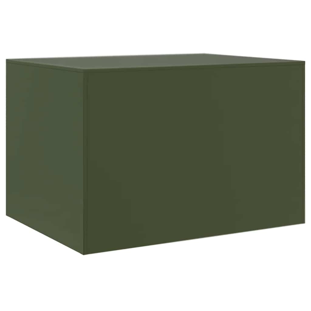 Couchtisch Olivgrün 67x50x44 cm Stahl