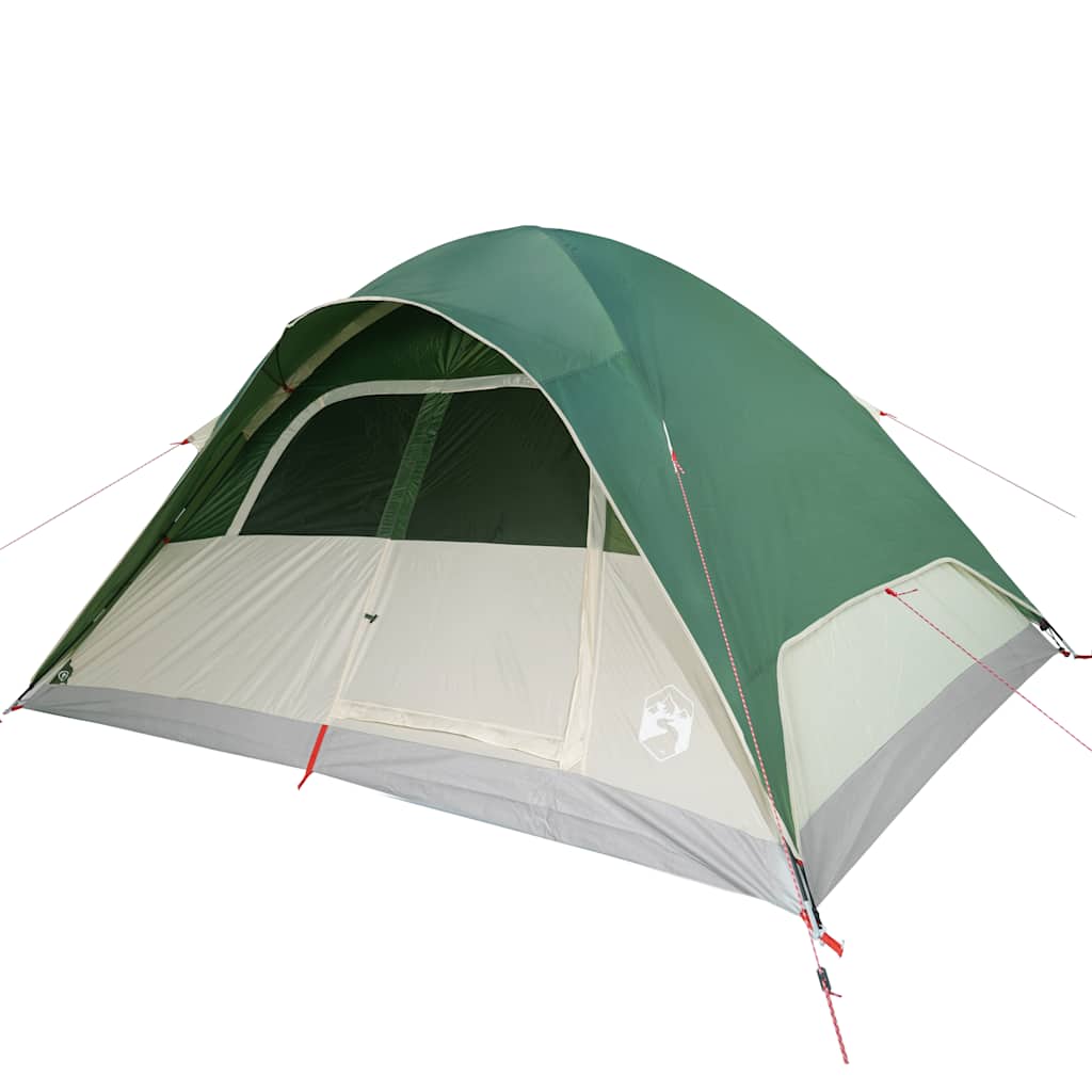 Dome Family Tent 6 Persons Green Waterproof