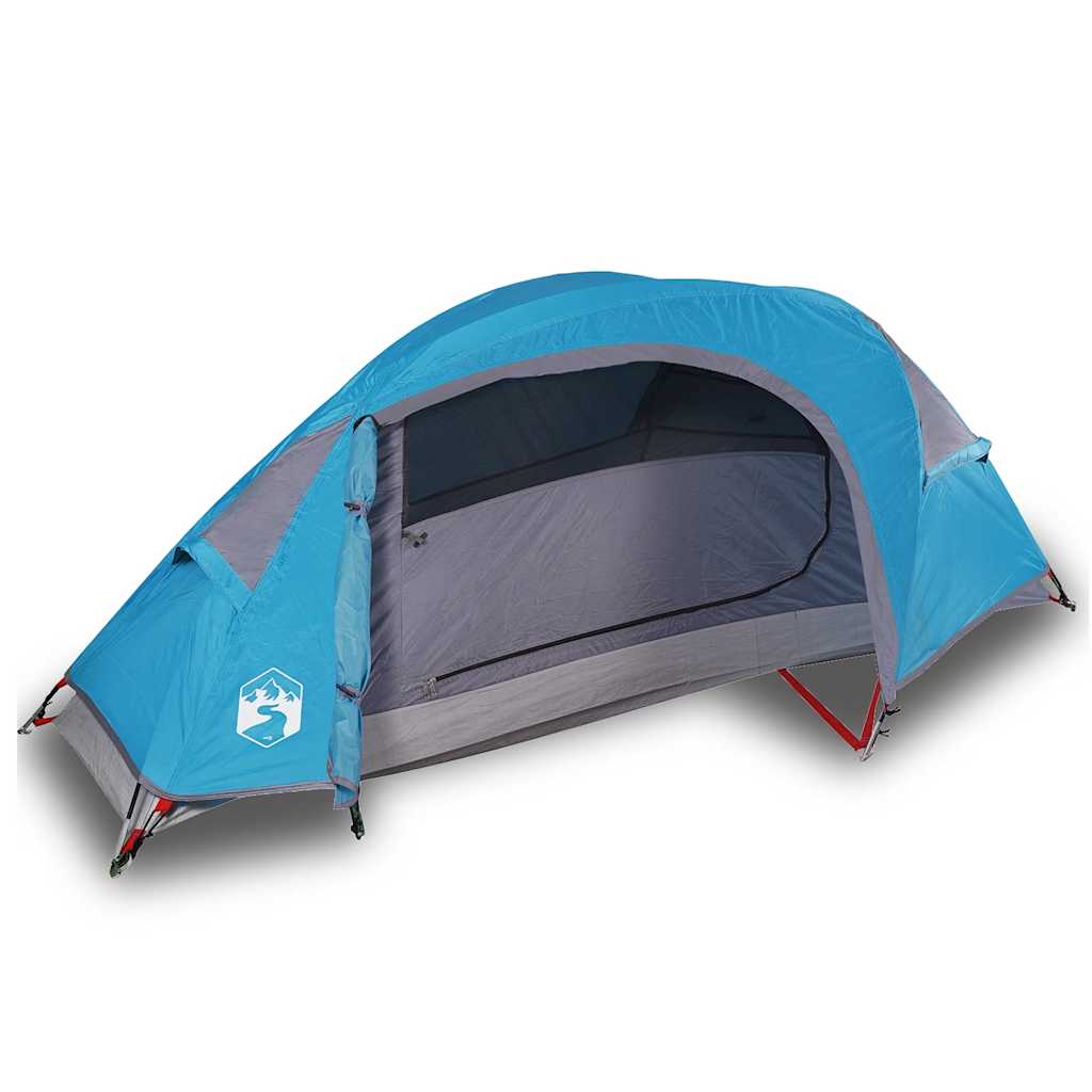 Dome Camping Tent 1 Person Blue Waterproof