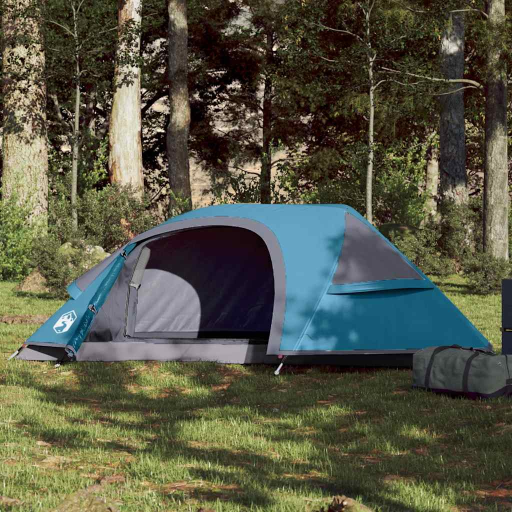 Dome Camping Tent 1 Person Blue Waterproof