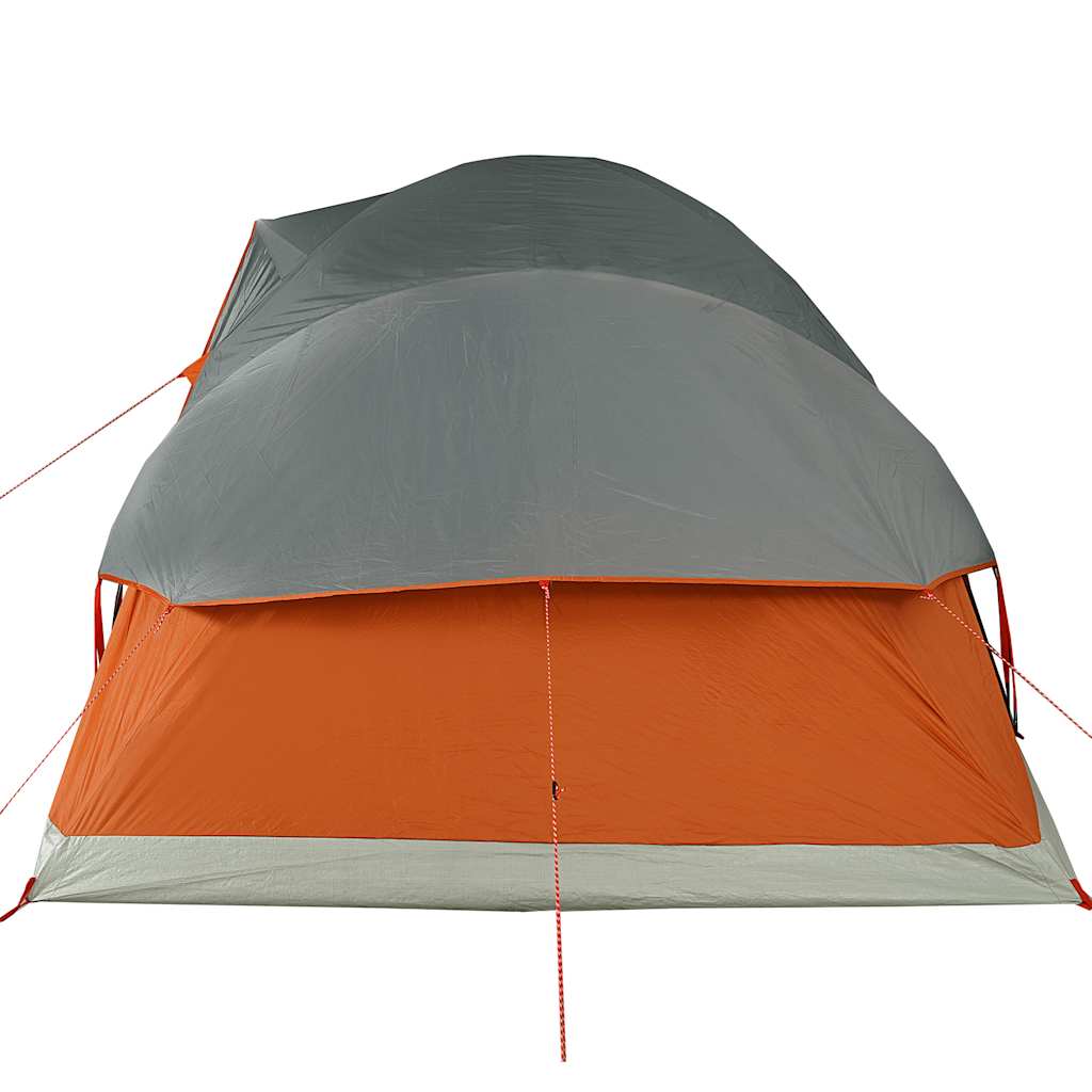 Dome Family Tent 9 Persons Orange Waterproof