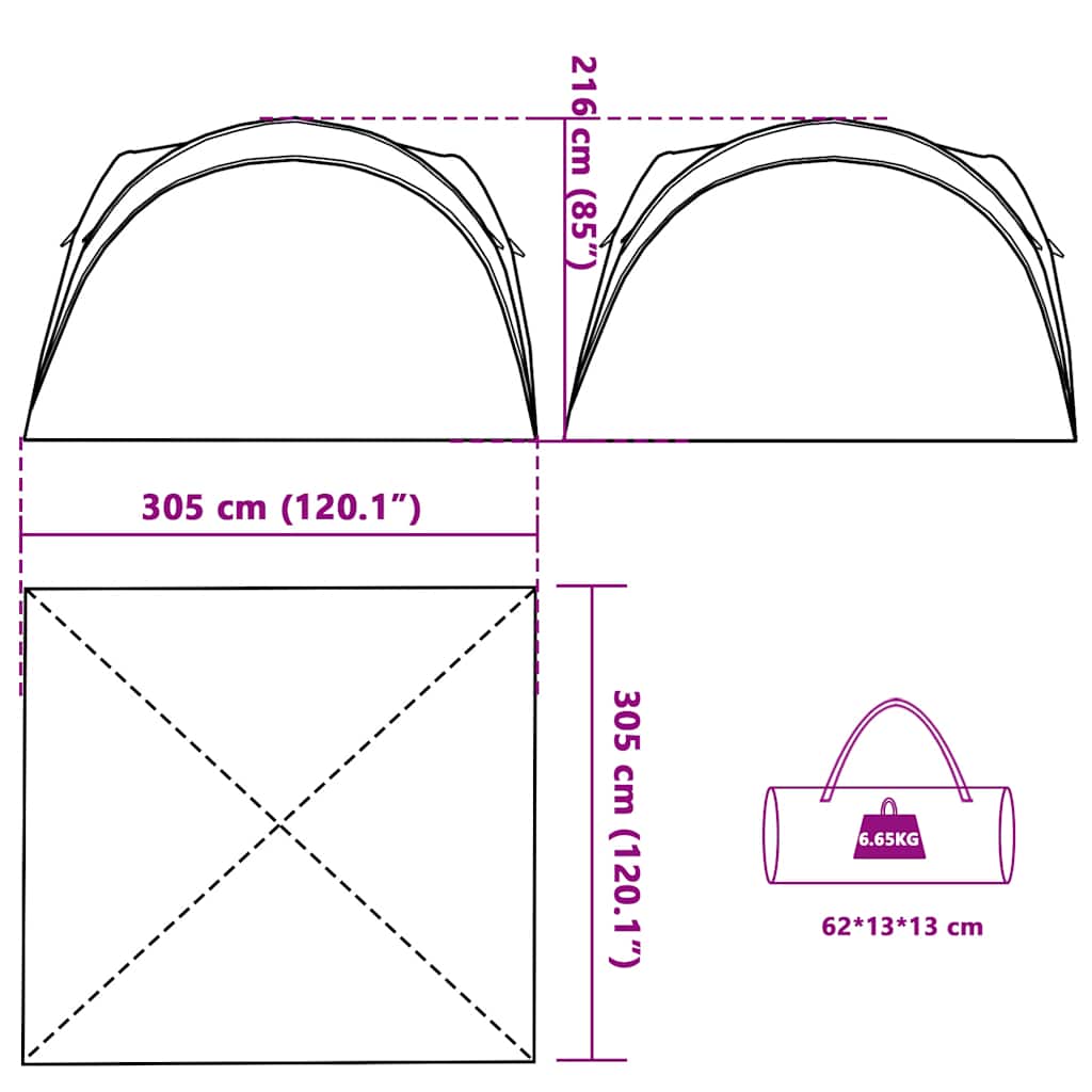Party Tent Blue Waterproof