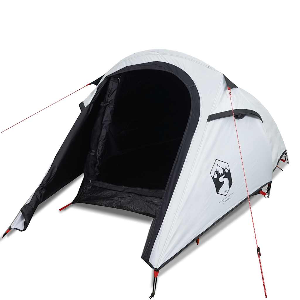 Tunnel Camping Tent 3 Persons White Dark Waterproof