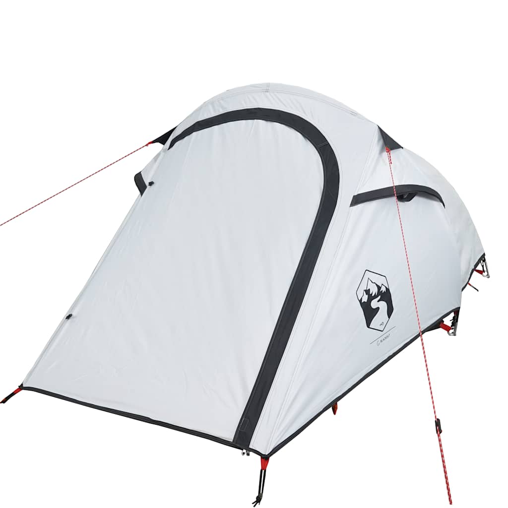 Tunnel Camping Tent 3 Persons White Dark Waterproof
