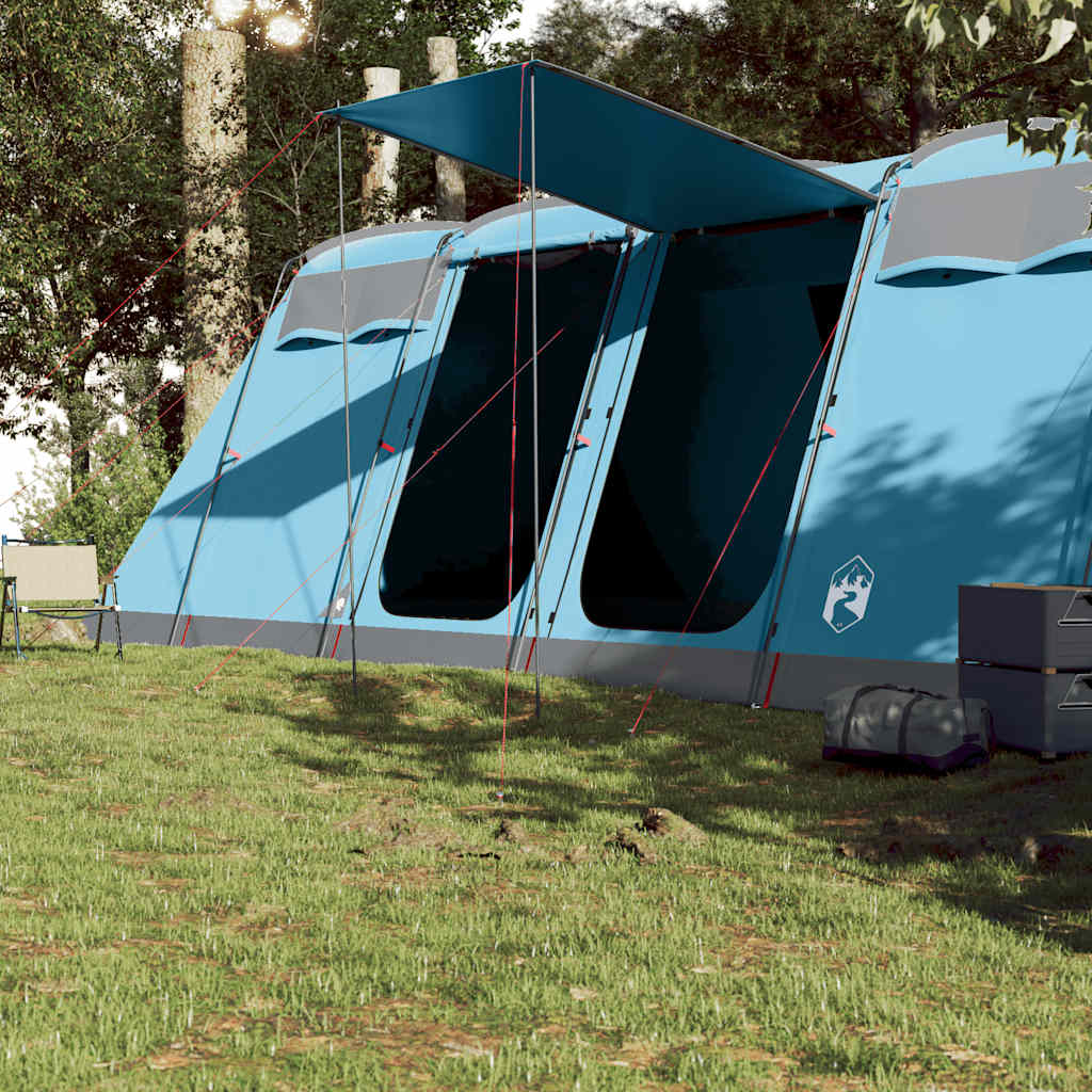 Tunnel Family Tent 10 Persons Blue Waterproof