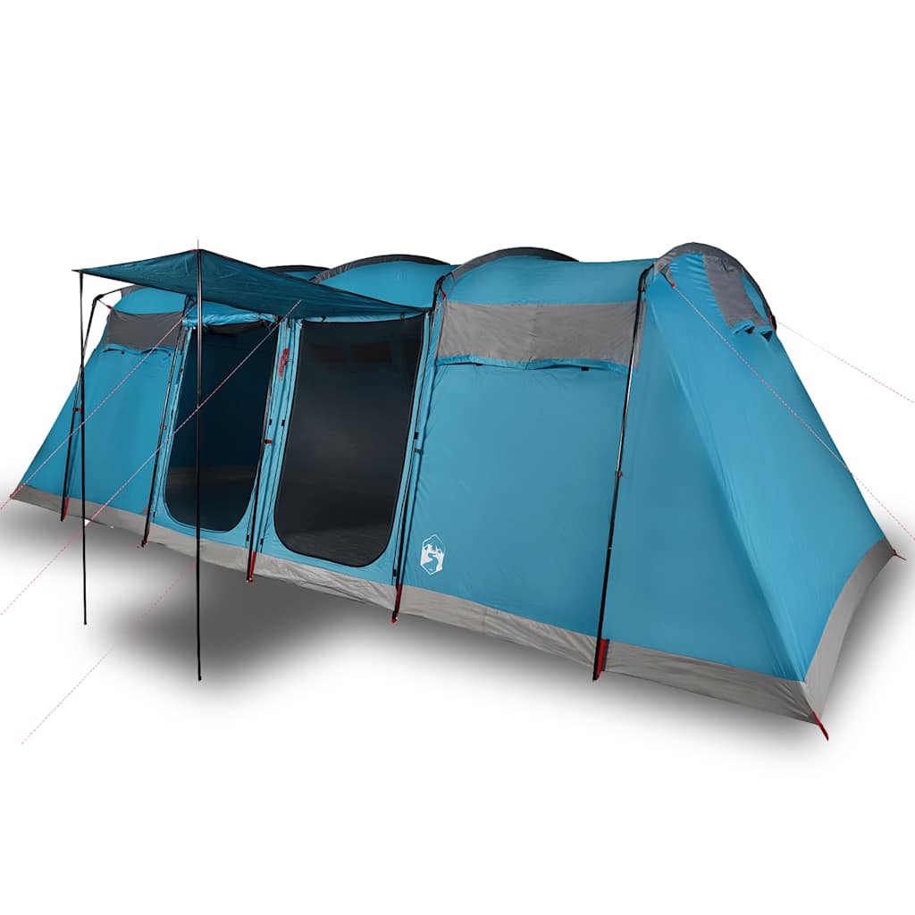 Tunnel Family Tent 10 Persons Blue Waterproof
