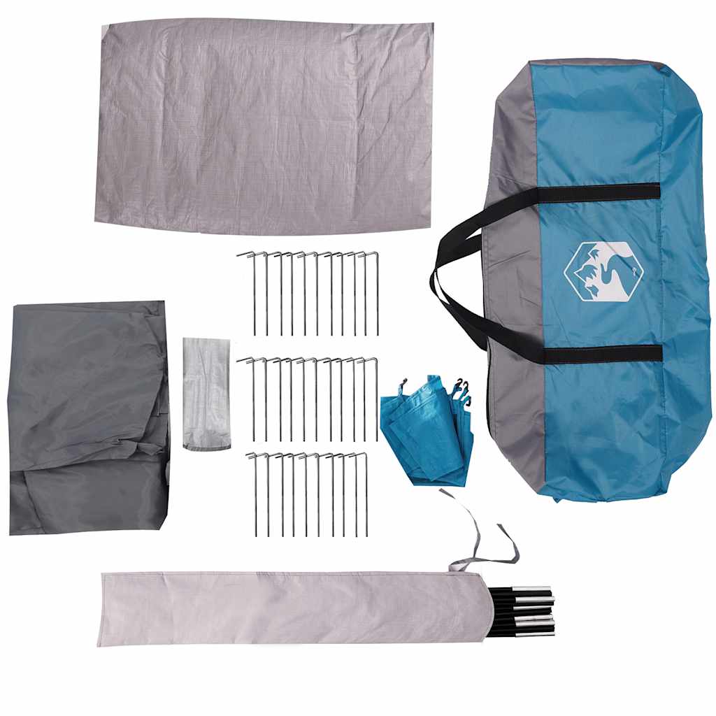 Camping-Windschutz Blau 366x152x152 cm Wasserdicht