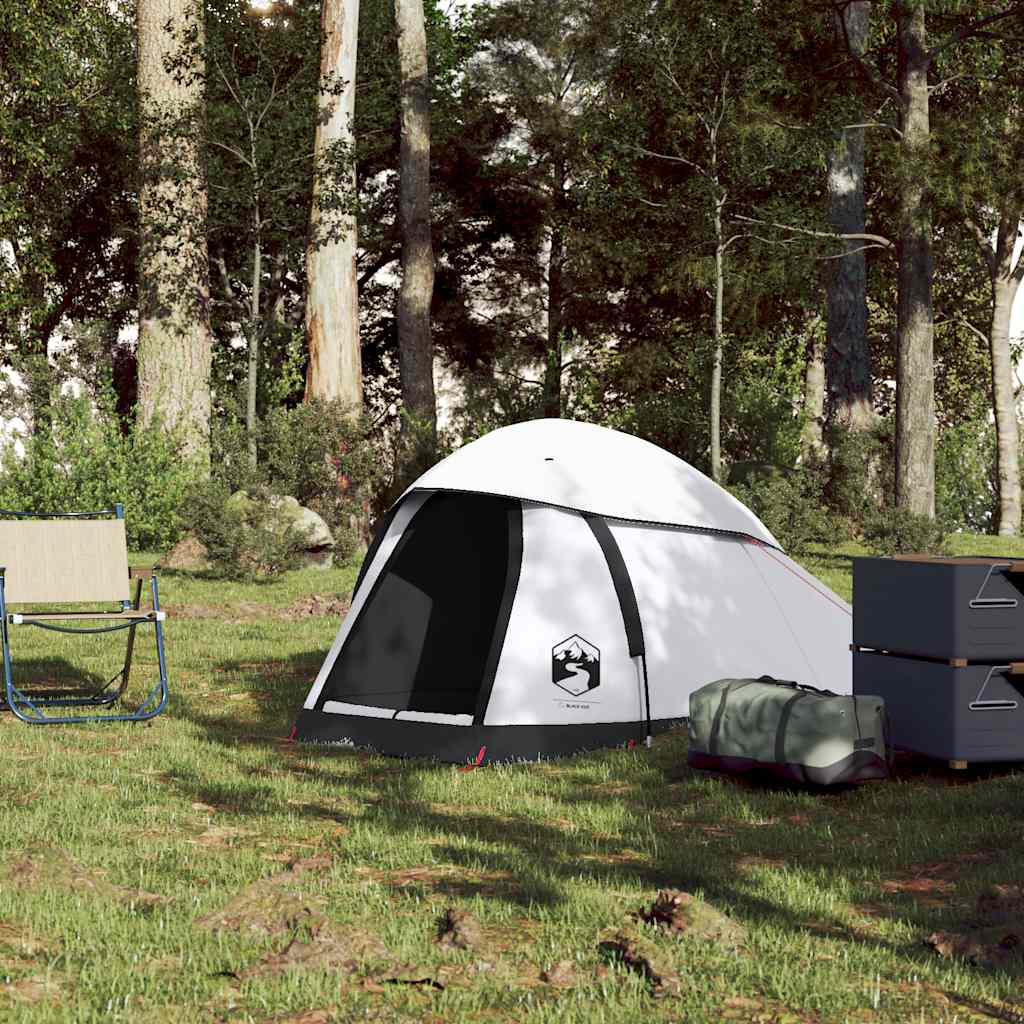 Dome Camping Tent 1 Person White Blackout Waterproof