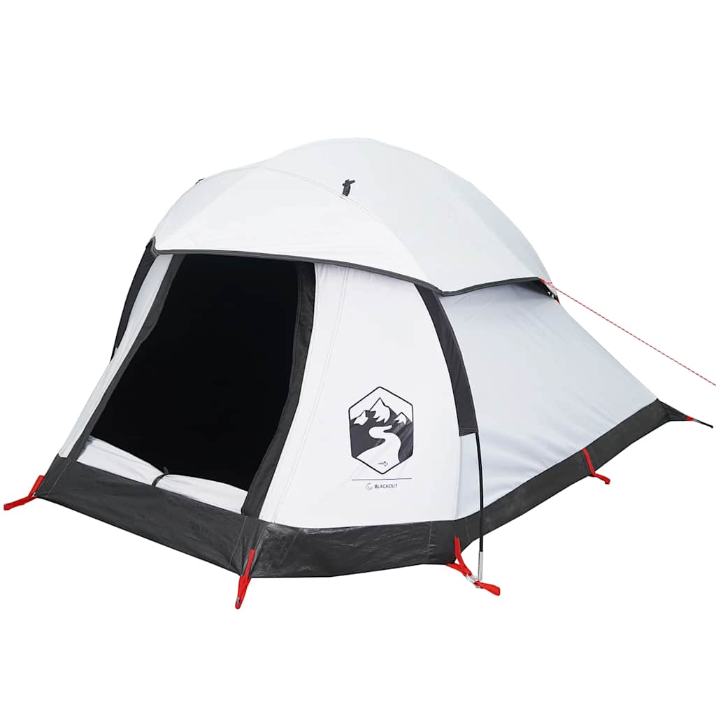 Dome Camping Tent 1 Person White Blackout Waterproof