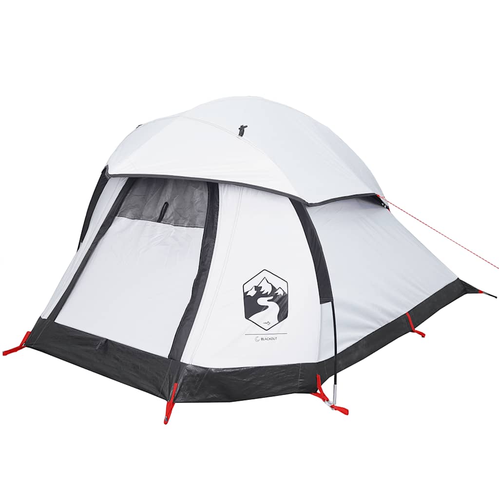 Dome Camping Tent 1 Person White Blackout Waterproof