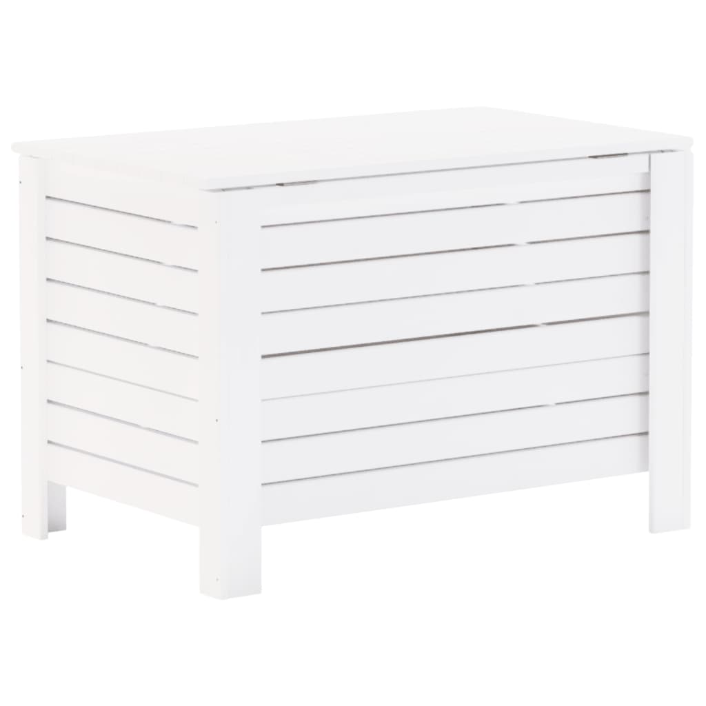 Chest with lid RANA White 80x49x54 cm solid pine wood