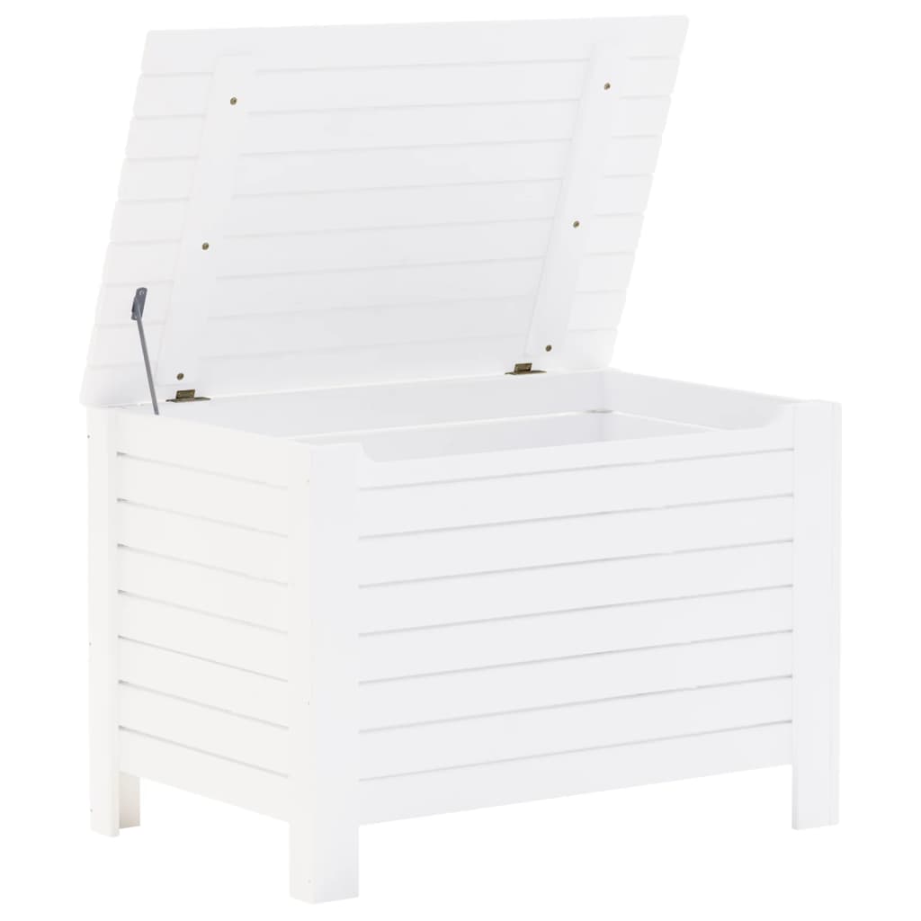 Chest with lid RANA White 80x49x54 cm solid pine wood