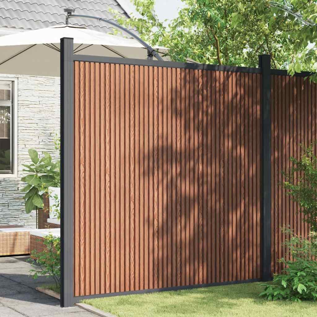 Zaunelement WPC Braun 173x186 cm