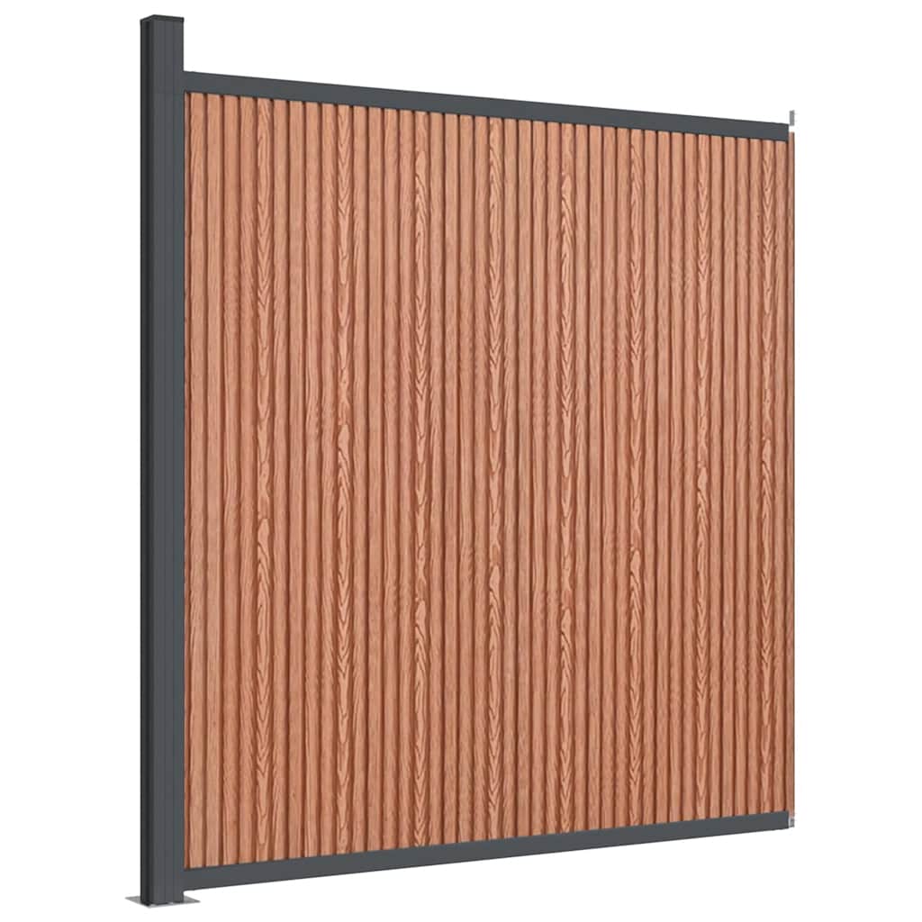 Zaunelement WPC Braun 173x186 cm