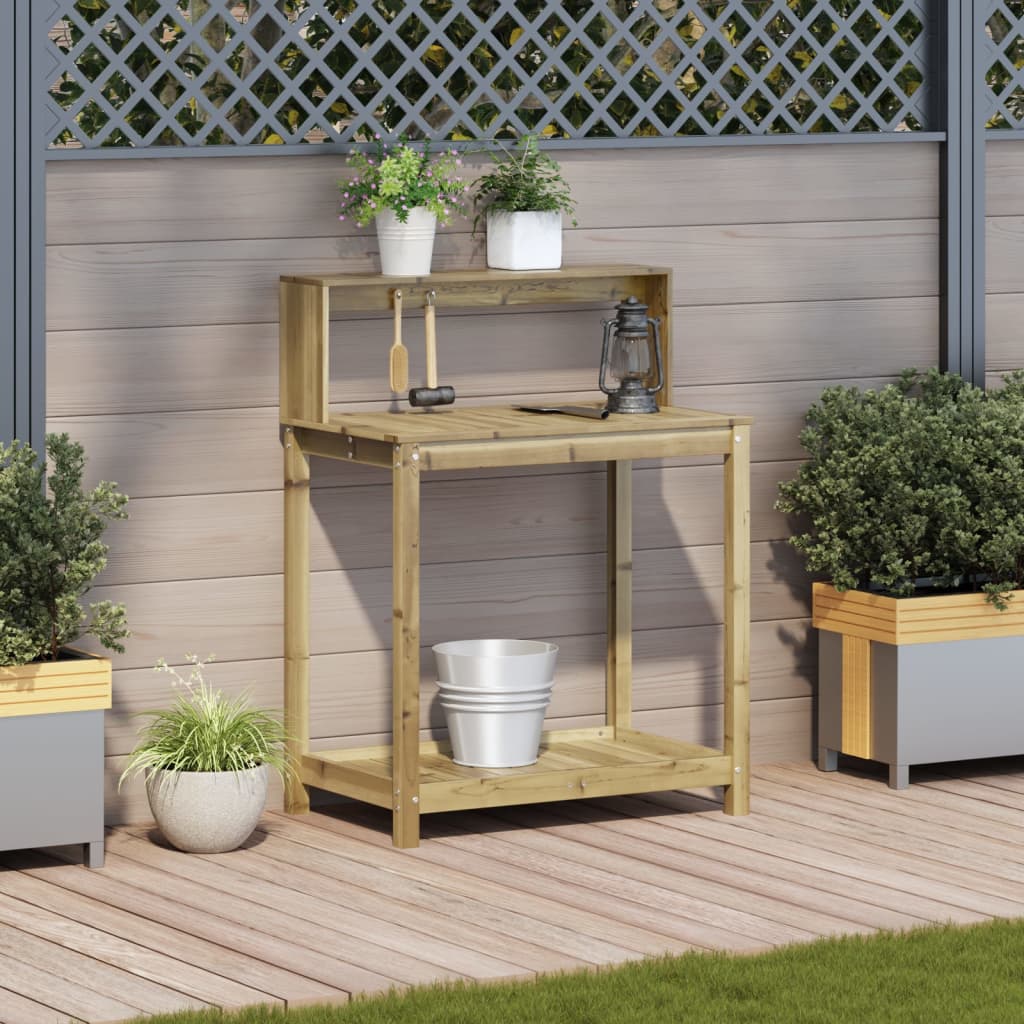 Plant table shelves 82.5x50x109.5 cm Impregnated pinewood